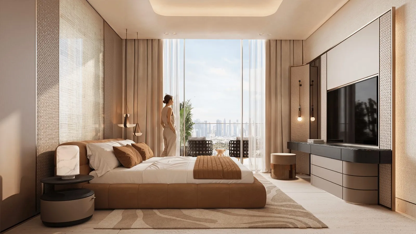 Binghatti Spectre primary bedroom suite